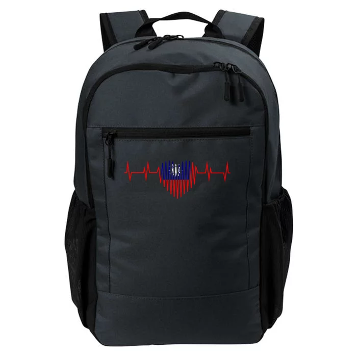 Vintage Taiwan Flag Heartbeat Design Proud Taiwanese Gift Daily Commute Backpack