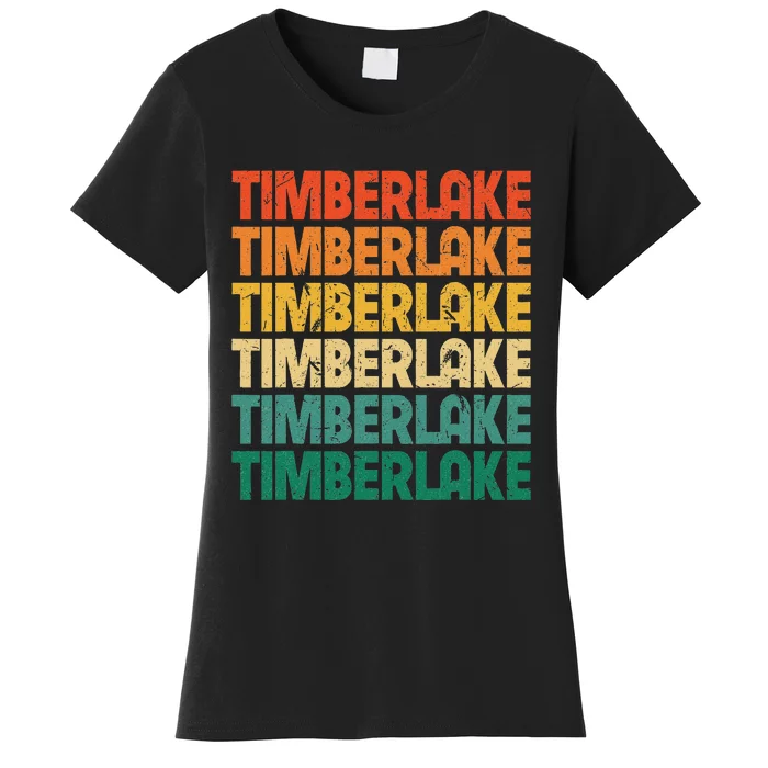 Vintage Timberlake First Name I Love Timberlake Retro Funny Women's T-Shirt