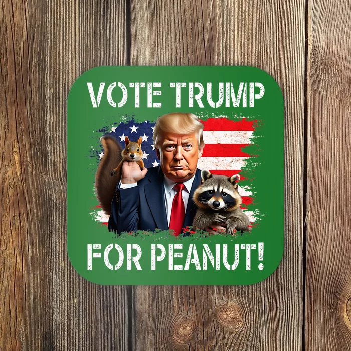 Vote Trump For Peanut The Squirrel Coaster