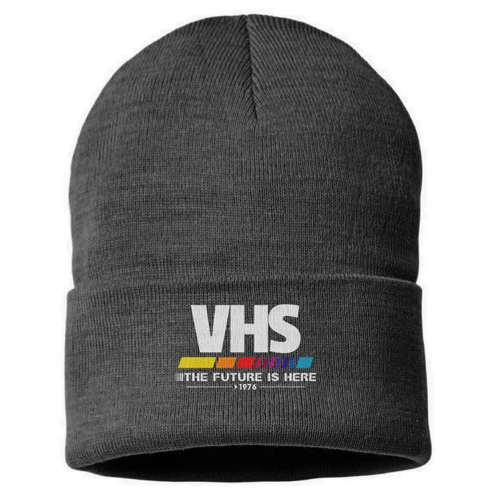 Vhs The Future Is Here 1976 Vintage Sustainable Knit Beanie