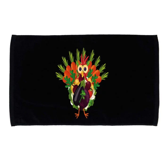 Vegan Thanksgiving Funny Vegetable Meatless Turkey Microfiber Hand Towel