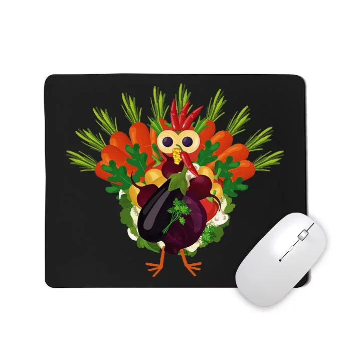 Vegan Thanksgiving Funny Vegetable Meatless Turkey Mousepad