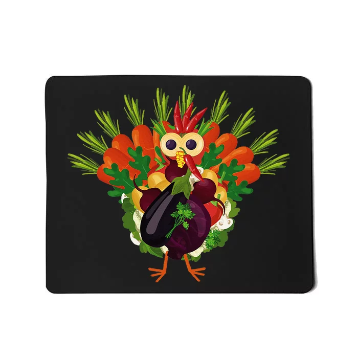 Vegan Thanksgiving Funny Vegetable Meatless Turkey Mousepad