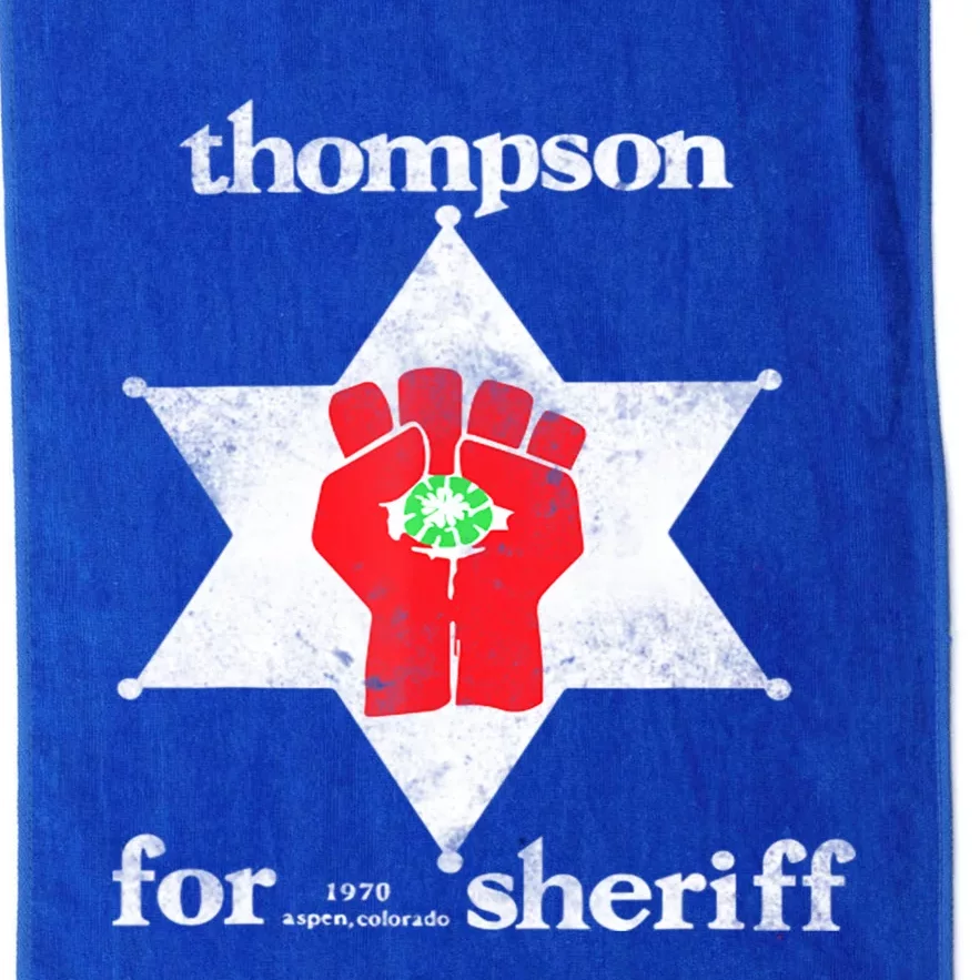 Vintage Thompsons For Sheriff Retro 1970 Distressed Tee Platinum Collection Golf Towel