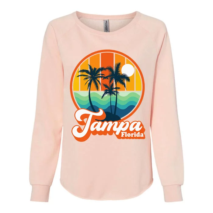 Vintage Tampa Florida Summer Vacation Beach Souvenirs Womens California Wash Sweatshirt