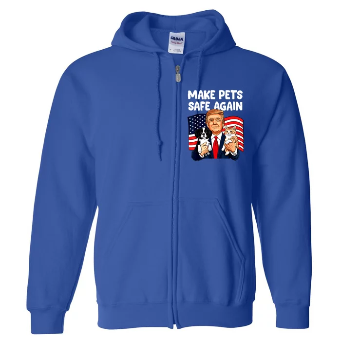 Vote Trump Funny Save Our Pets Trump Make Pets Safe Again Gift Full Zip Hoodie