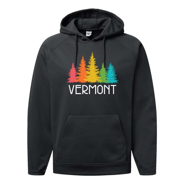 Vermont T Funny Performance Fleece Hoodie