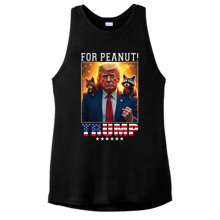 Vote Trump For Peanut The Squirreljustice For Peanut Ladies Tri-Blend Wicking Tank