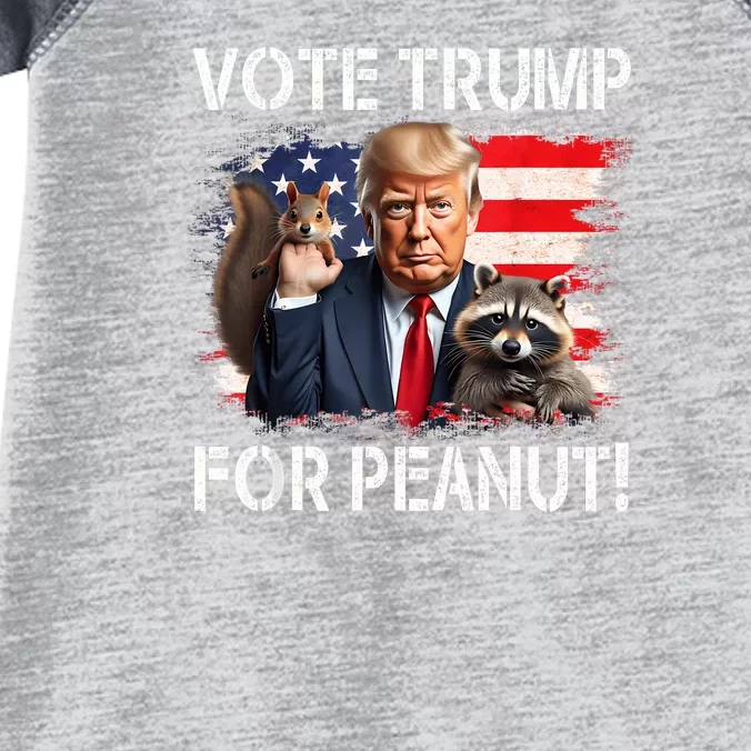 Vote Trump For Peanut The Squirrel Infant Baby Jersey Bodysuit