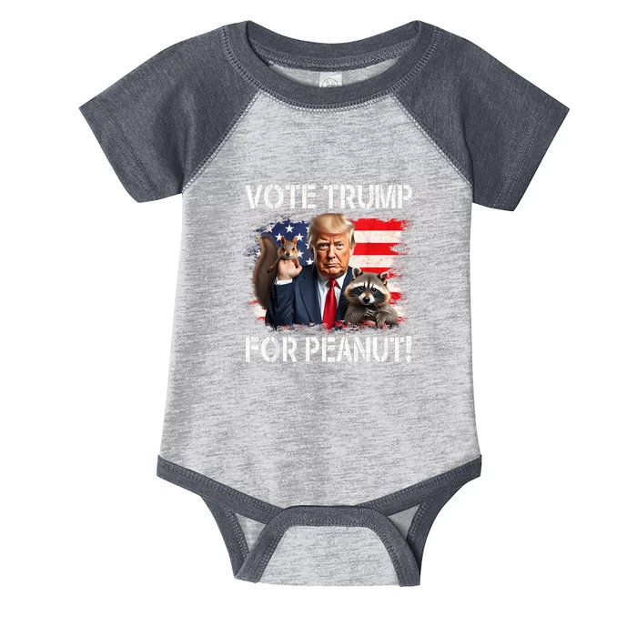 Vote Trump For Peanut The Squirrel Infant Baby Jersey Bodysuit