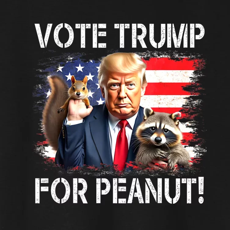 Vote Trump For Peanut The Squirrel Women's Crop Top Tee