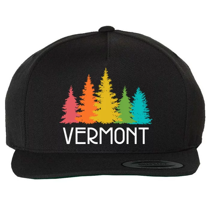 Vermont T Funny Wool Snapback Cap