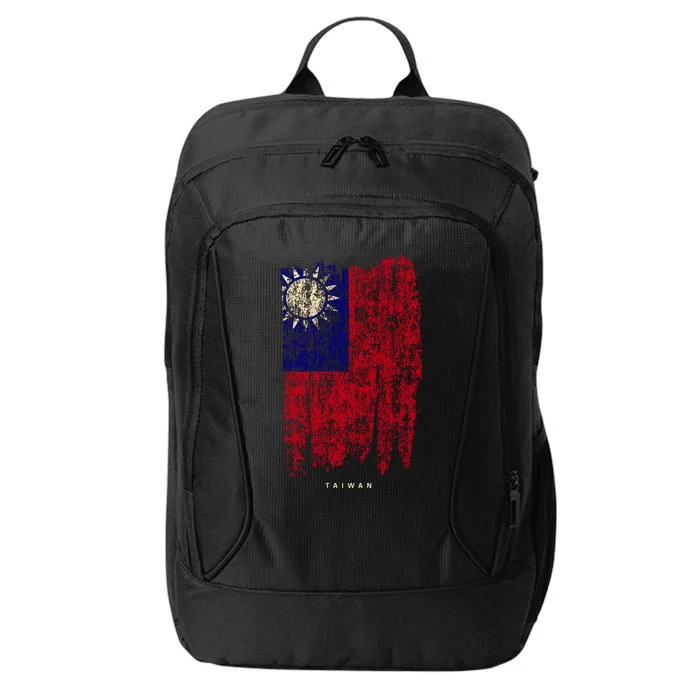 Vintage Taiwan Flag Retro Taiwanese Flag Taiwanese Funny Gift City Backpack