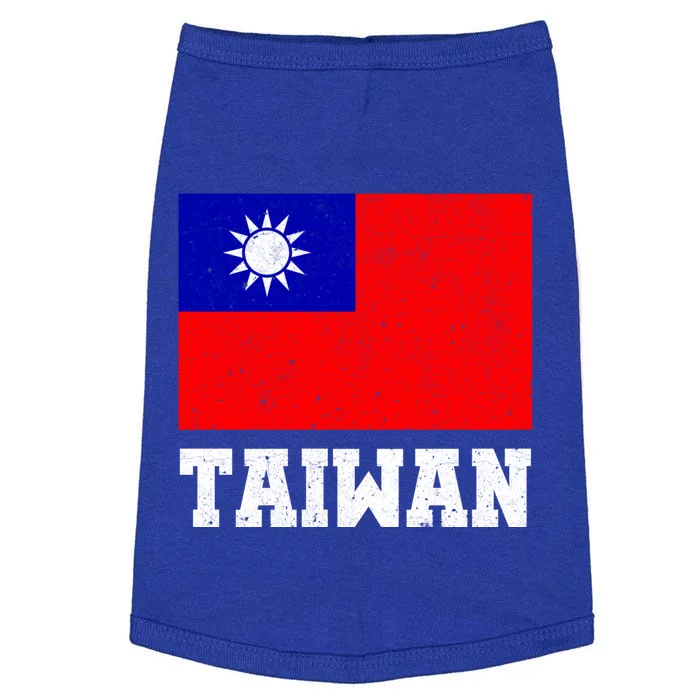 Vintage Taiwan Flag Pride Patriotic Taiwanese Souvenir Gift Doggie Tank