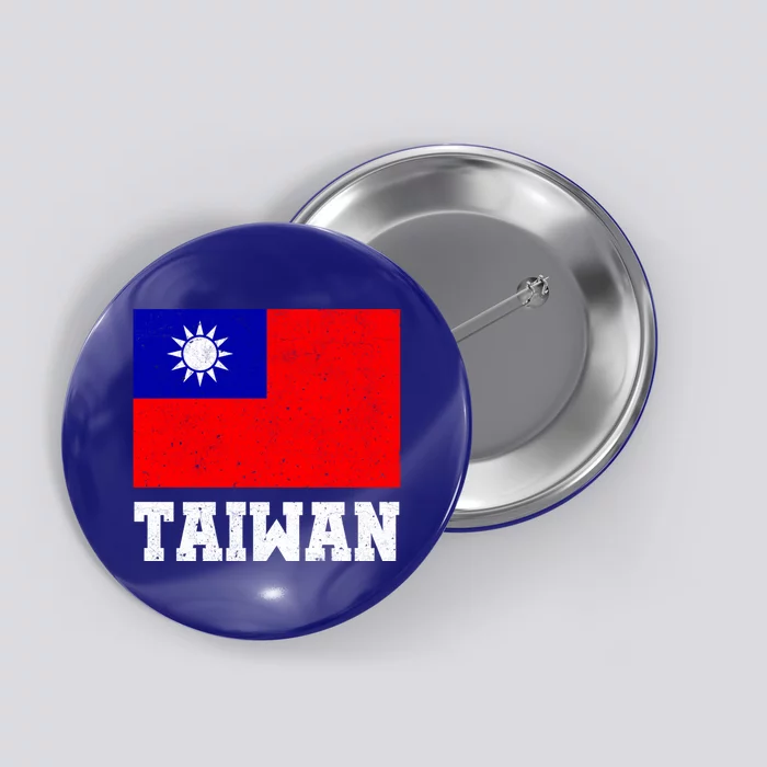 Vintage Taiwan Flag Pride Patriotic Taiwanese Souvenir Gift Button