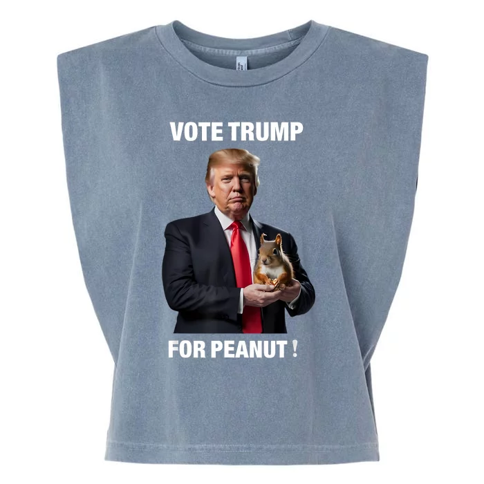 Vote Trump For Peanut The Squirrel Garment-Dyed Women's Muscle Tee