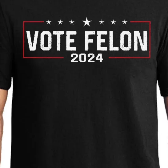 Vote Trump Felon 2024 Bold Political Humor Pajama Set