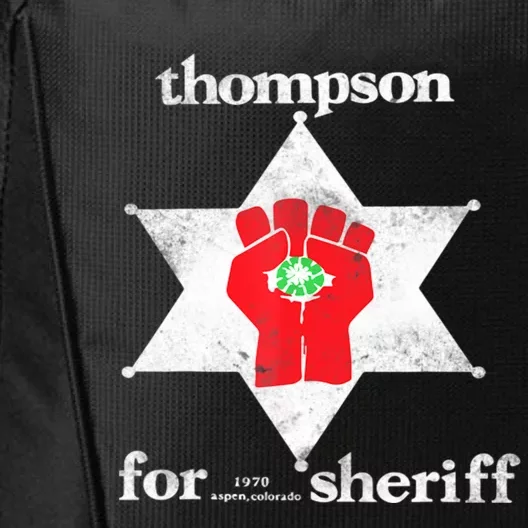 Vintage Thompsons For Sheriff Retro 1970 Distressed Tee City Backpack