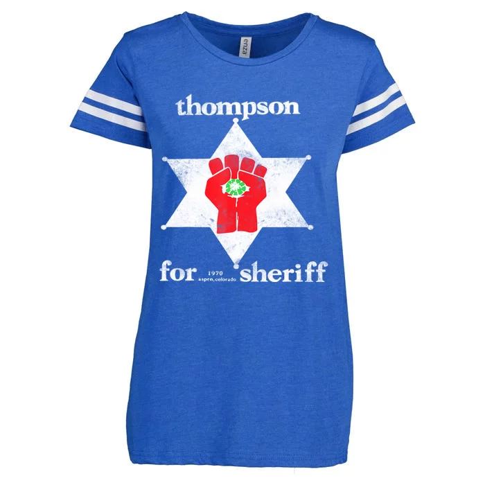 Vintage Thompsons For Sheriff Retro 1970 Distressed Tee Enza Ladies Jersey Football T-Shirt