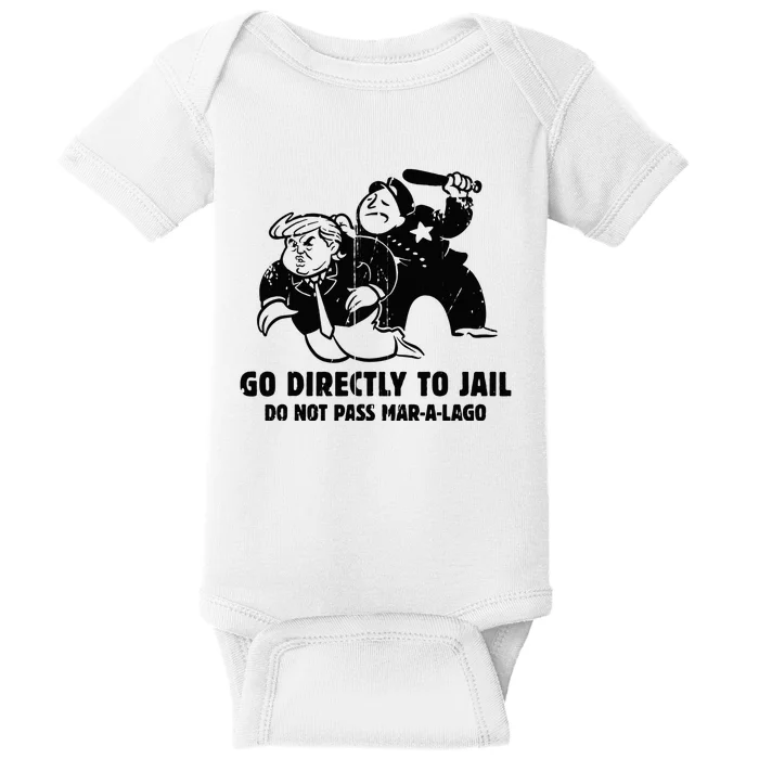 Vintage Trump Go Directly To Jail Baby Bodysuit