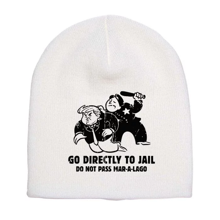 Vintage Trump Go Directly To Jail Short Acrylic Beanie