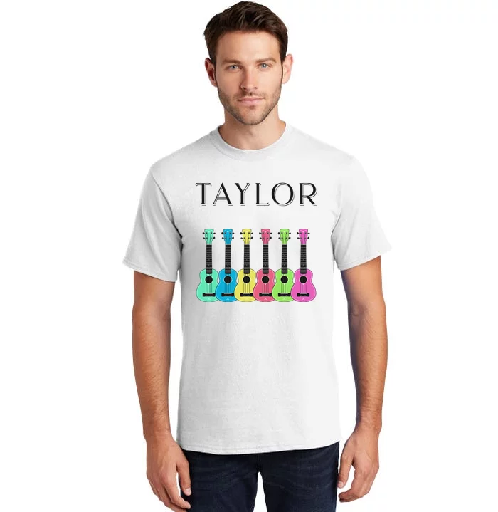 Vintage Taylor Guitar Classic Music Design Tall T-Shirt