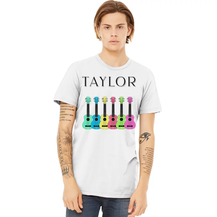 Vintage Taylor Guitar Classic Music Design Premium T-Shirt