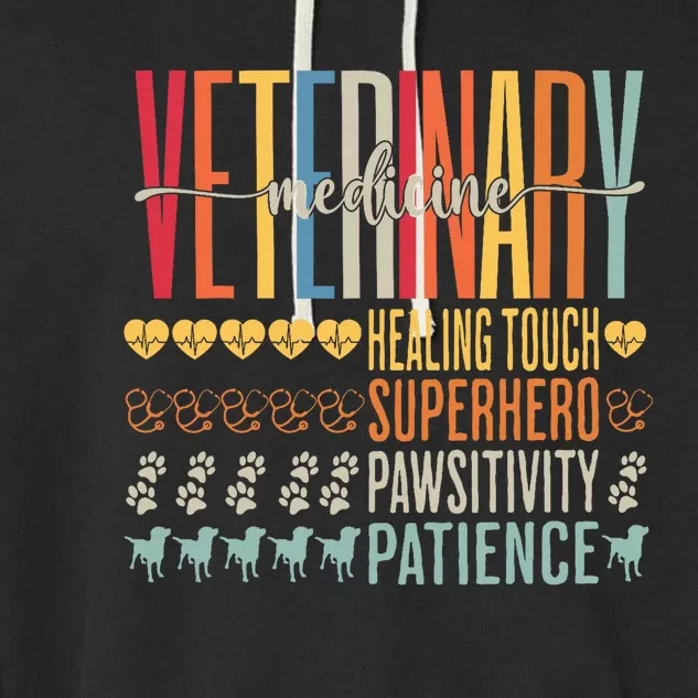 Vet Tech Gifts Veterinary Technician Gifts Appreciation Day Garment-Dyed Fleece Hoodie