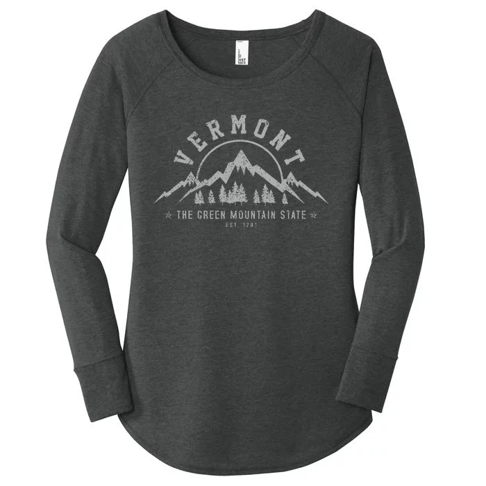 Vermont The Green Mountain State Est. 1791 Vintage Gift Women's Perfect Tri Tunic Long Sleeve Shirt