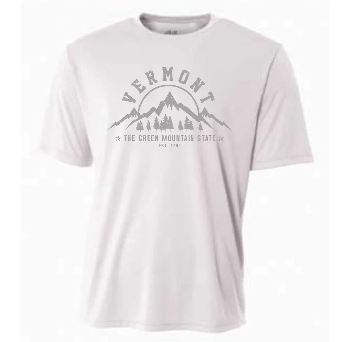 Vermont The Green Mountain State Est 1791 Vintage Gift Cooling Performance Crew T-Shirt