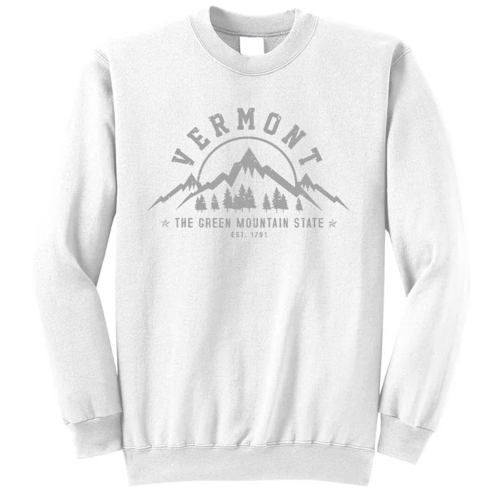 Vermont The Green Mountain State Est 1791 Vintage Gift Sweatshirt