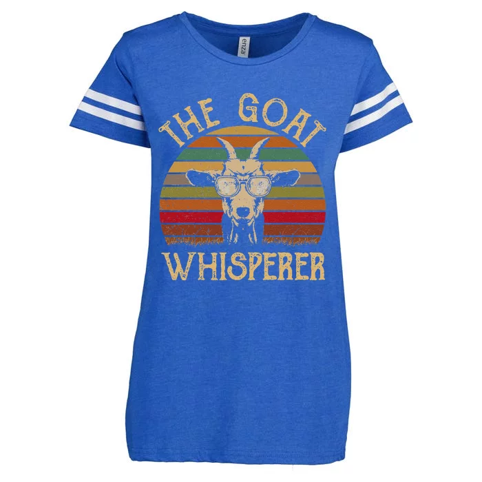 Vintage The Goat Whisperer Funny Goat Lover Farmer Enza Ladies Jersey Football T-Shirt