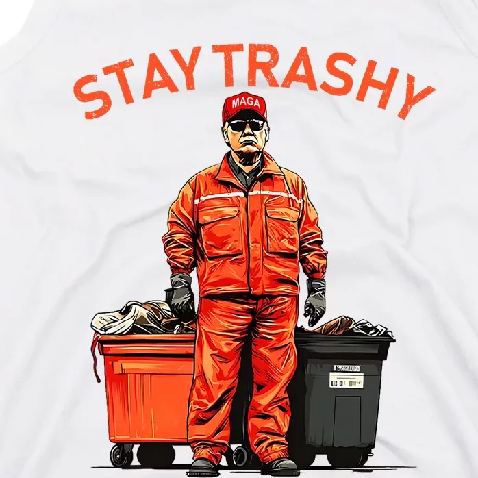 Vote Trump Garbage Man Stay Trashy 2024 Election President Tank Top