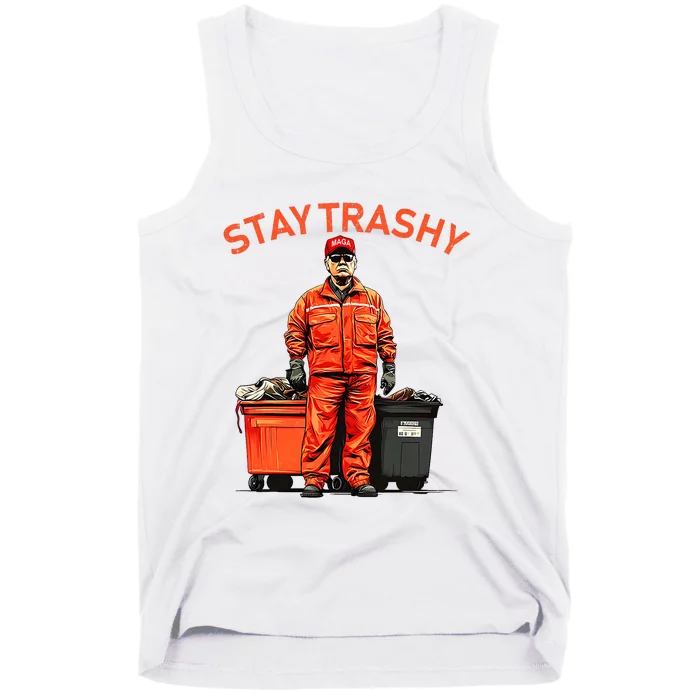 Vote Trump Garbage Man Stay Trashy 2024 Election President Tank Top