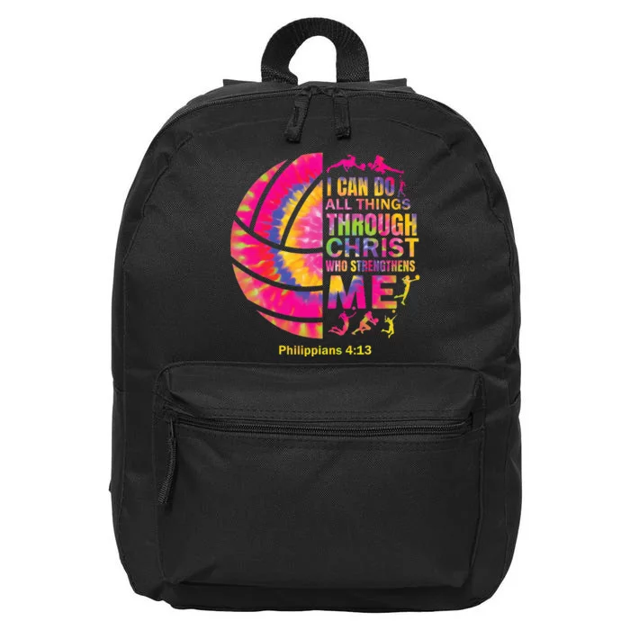 Volleyball Teen Girl Christian Christ Tie Dye 16 in Basic Backpack