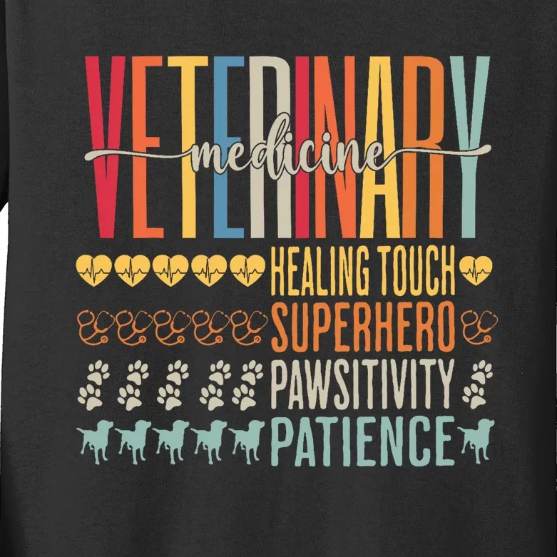 Vet Tech Gifts Veterinary Technician Gifts Appreciation Day Kids Long Sleeve Shirt