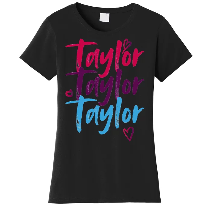 Vintage Taylor Groovy 80S Personalized Design Women's T-Shirt