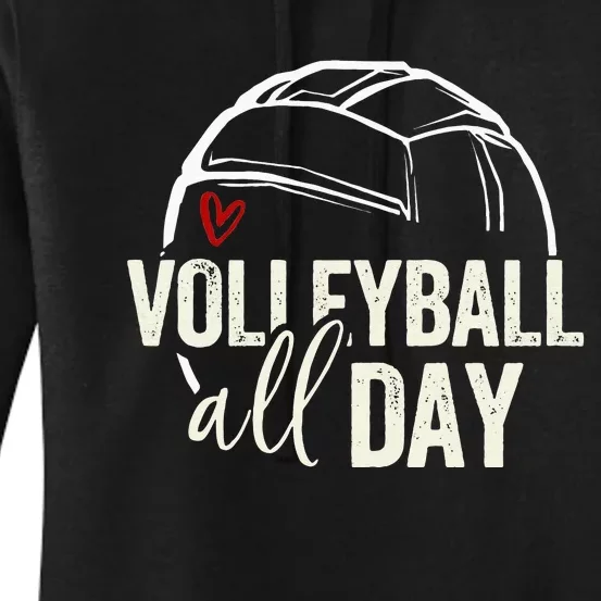 Volleyball Teen Girl Women Volleyball Graphic Volleyball Women's Pullover Hoodie