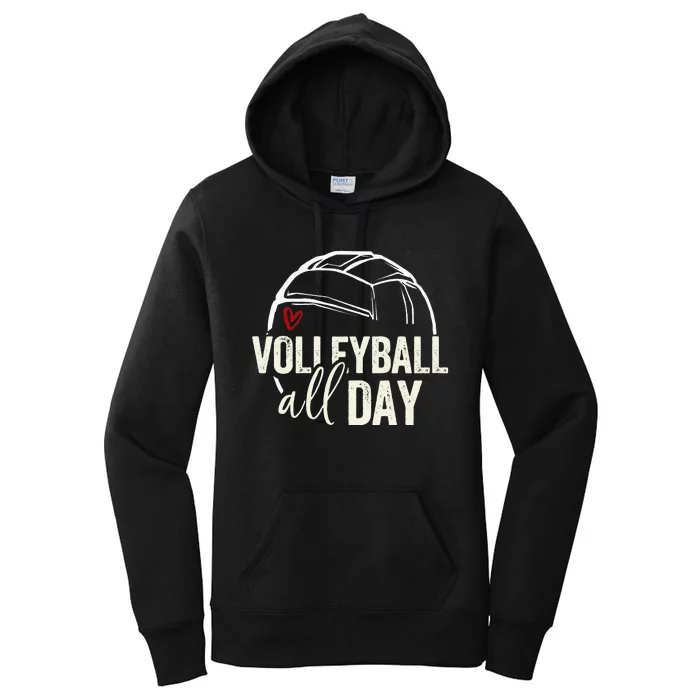 Volleyball Teen Girl Women Volleyball Graphic Volleyball Women's Pullover Hoodie