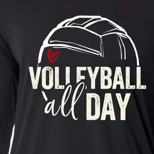 Volleyball Teen Girl Women Volleyball Graphic Volleyball Cooling Performance Long Sleeve Crew