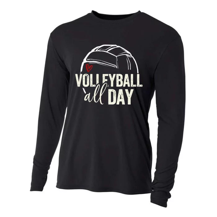 Volleyball Teen Girl Women Volleyball Graphic Volleyball Cooling Performance Long Sleeve Crew