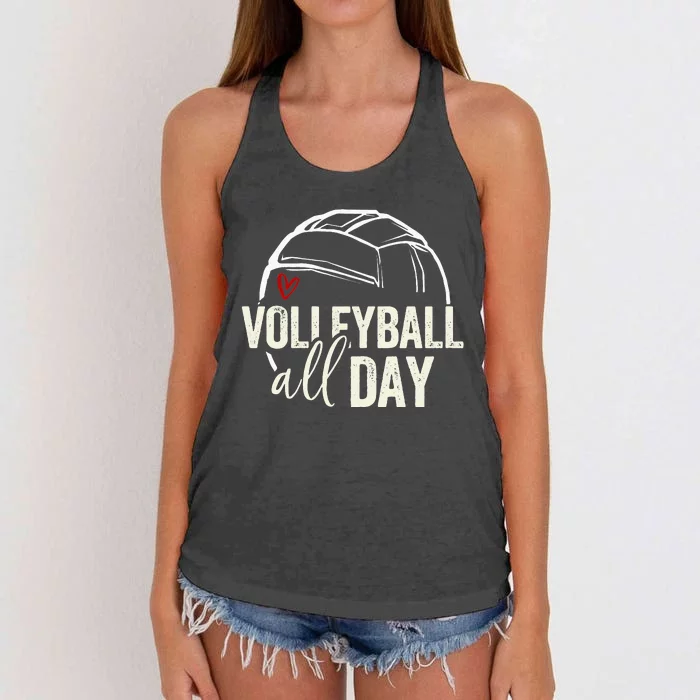 Volleyball Teen Girl Women Volleyball Graphic Volleyball Women's Knotted Racerback Tank