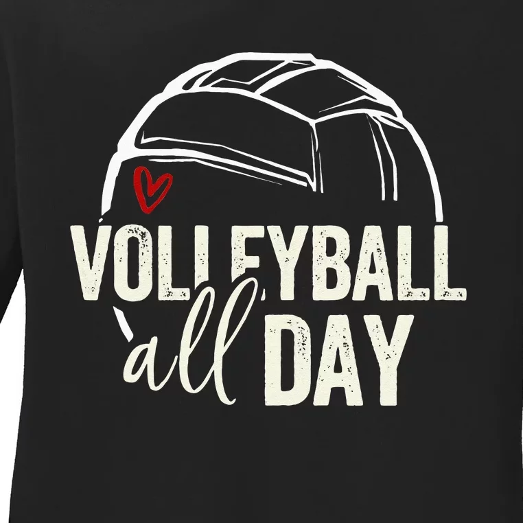 Volleyball Teen Girl Women Volleyball Graphic Volleyball Ladies Long Sleeve Shirt