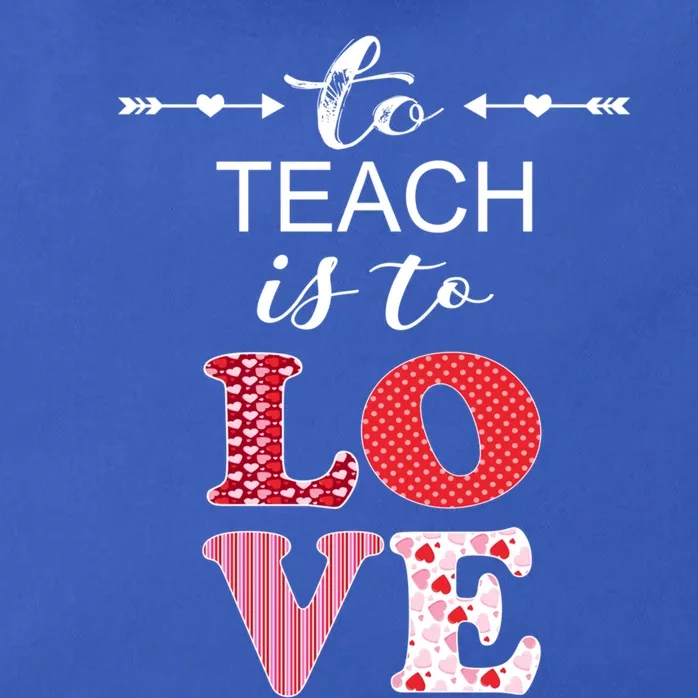 Valentine Teacher Gift Pretty Inspiring To Teach Is To Love Gift Zip Tote Bag