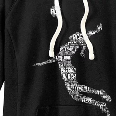 Volleyball Teen Girl Women Player Women's Fleece Hoodie