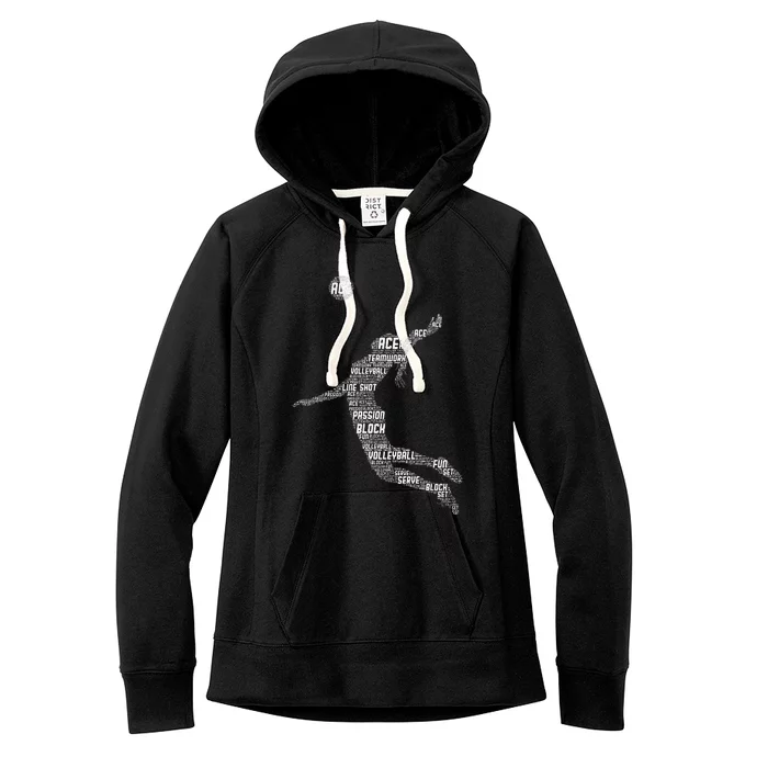 Volleyball Teen Girl Women Player Women's Fleece Hoodie