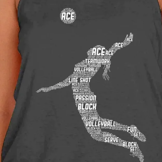 Volleyball Teen Girl Women Player Women's Knotted Racerback Tank