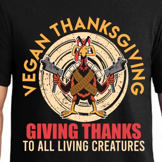 Vegan Thanksgiving Giving Thanks To All Living Vegans Gift Pajama Set