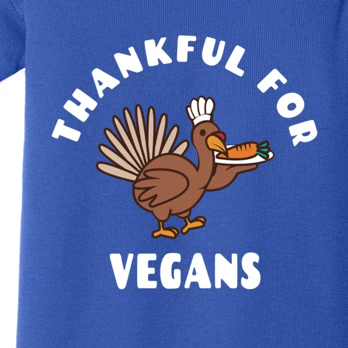 Vegan Thanksgiving Great Gift Turkey Chef Thankful For Vegans Gift Baby Bodysuit