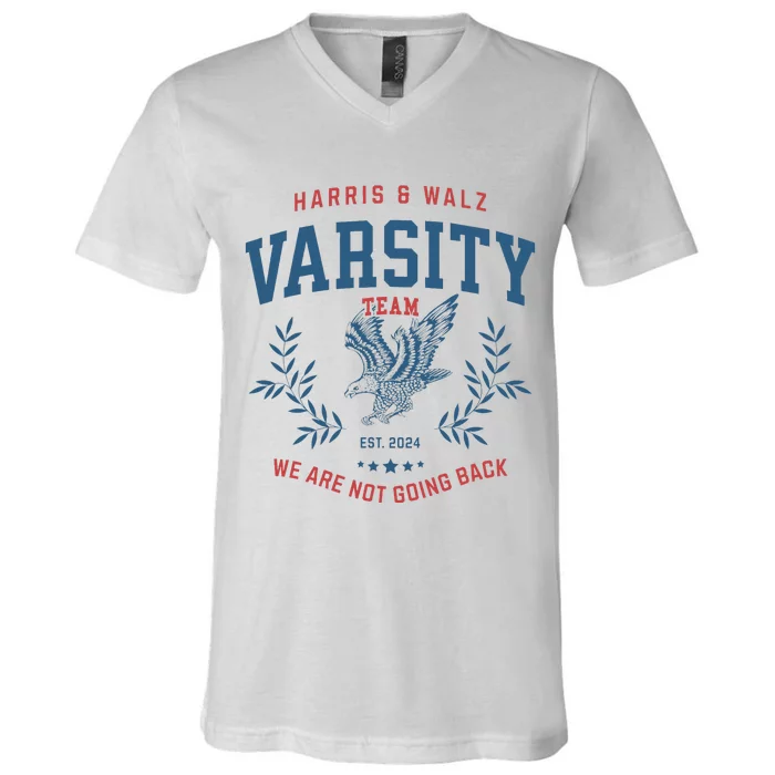 Varsity Team Harris Walz 2024 Election Kamala Tim Waltz V-Neck T-Shirt